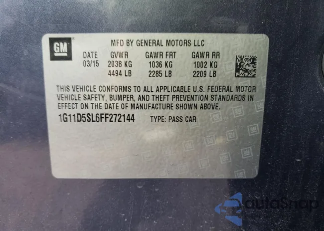 1G11D5SL6FF272144: 80923283