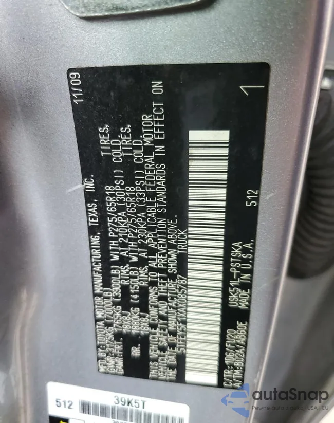 5TFEY5F1XAX085787: 81892393