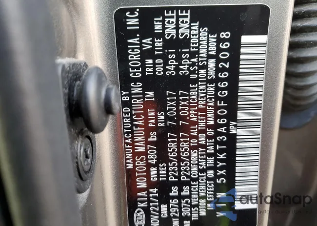 5XYKT3A60FG662068: 81654553