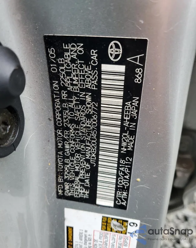 JTDKB20U457006772: 80797193