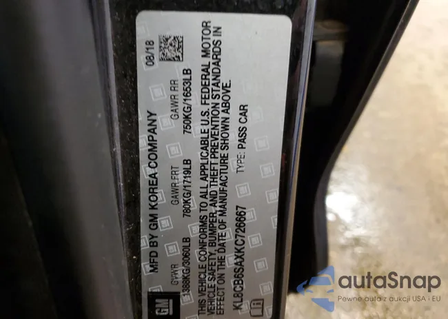 KL8CB6SAXKC726667: 82051053