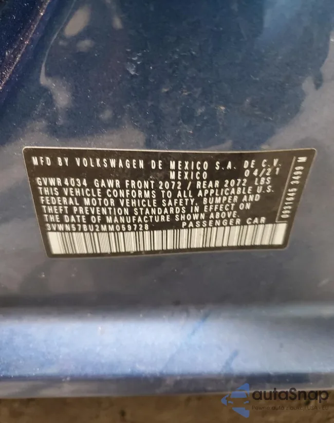 3VWN57BU2MM059728: 78835643