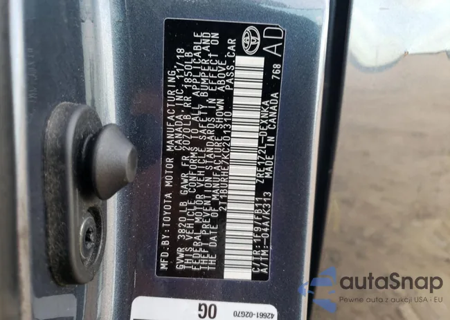 2T1BURHE7KC201310: 79503433