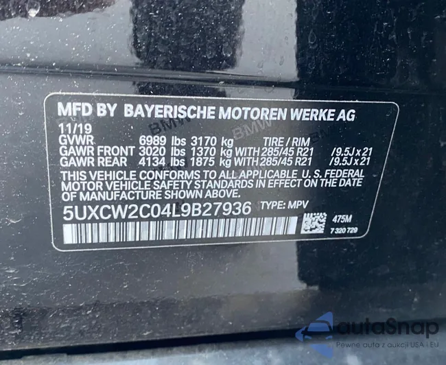 5UXCW2C04L9B27936: 80937993