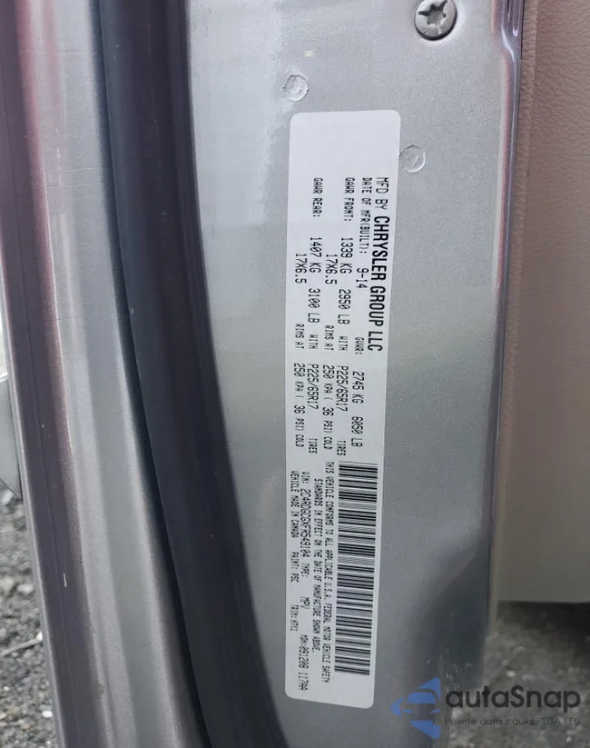 2C4RDGCGXFR549104: 80241003