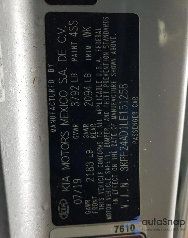 3KPF24AD1LE151258: 81549633